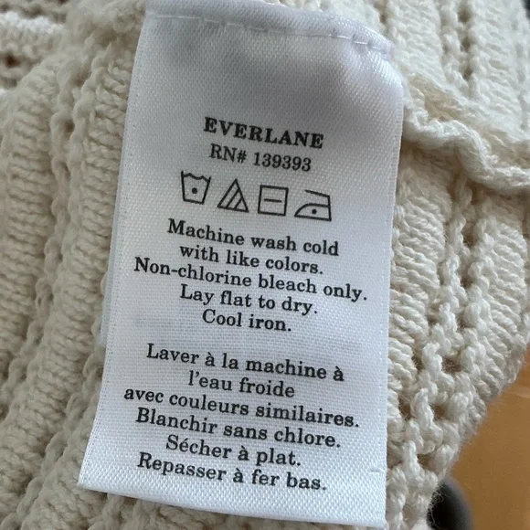 Everlane Cream Sleeveless Knit Top- size Medium - Picture 5 of 6
